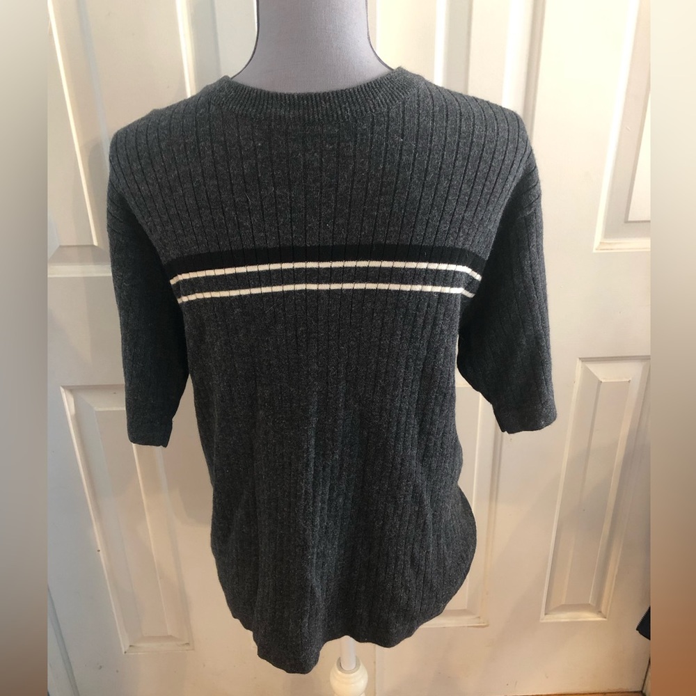 Men’s rue 21 shirt, Black, grey, and white stripes